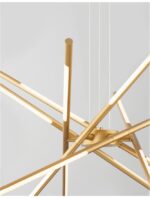Suspensie Nova Luce Raccio, culoare auriu satinat, led 56W, cod 9180782 - imagine 7