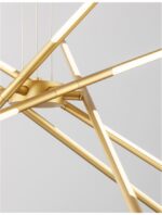 Suspensie Nova Luce Raccio, culoare auriu satinat, led 56W, cod 9180782 - imagine 6