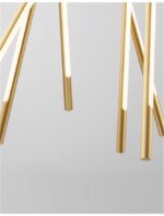 Suspensie Nova Luce Raccio, culoare auriu satinat, led 56W, cod 9180782 - imagine 5