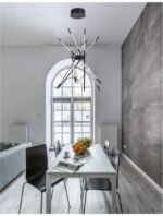 Suspensie Nova Luce Raccio, culoare negru mat, led 56W, cod 9180783 - imagine 4