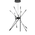 Suspensie Nova Luce Raccio, culoare negru mat, led 56W, cod 9180783