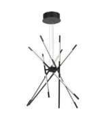 Suspensie Nova Luce Raccio, culoare negru mat, led 56W, cod 9180783