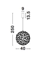 Pendul Nova Luce Sole, finisaj auriu satinat, LED 21.6 W, cod 9186002 - imagine 13