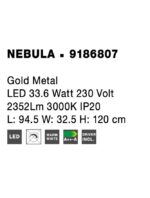 Suspensie Nova Luce Nebula, culoare auriu lucios, led 33.6W, cod 9186807 - imagine 9