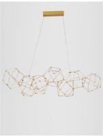 Suspensie Nova Luce Nebula, culoare auriu lucios, led 33.6W, cod 9186807 - imagine 5