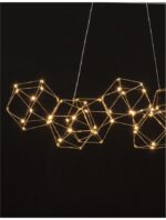 Suspensie Nova Luce Nebula, culoare auriu lucios, led 33.6W, cod 9186807 - imagine 4