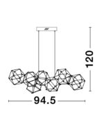 Suspensie Nova Luce Nebula, culoare auriu lucios, led 33.6W, cod 9186807 - imagine 10