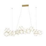 Suspensie Nova Luce Nebula, culoare auriu lucios, led 67.2W, cod 9186814