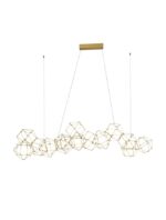 Suspensie Nova Luce Nebula, culoare auriu lucios, led 67.2W, cod 9186814