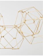 Suspensie Nova Luce Nebula, culoare auriu lucios, led 67.2W, cod 9186814 - imagine 3