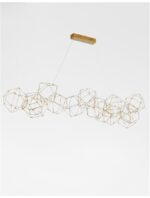Suspensie Nova Luce Nebula, culoare auriu lucios, led 67.2W, cod 9186814 - imagine 4