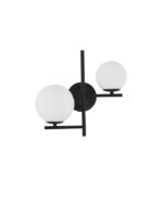 Aplica Nova Luce Impero, culoare negru/alb opal, led G9 2x5W, cod 9190421