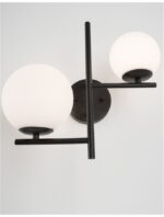 Aplica Nova Luce Impero, culoare negru/alb opal, led G9 2x5W, cod 9190421 - imagine 6