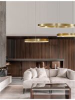 Suspensie Nova Luce Motif, finisaj auriu satinat, 55W, cod 9190655 - imagine 5