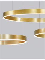 Suspensie Nova Luce Motif, finisaj auriu satinat, 55W, cod 9190655 - imagine 2