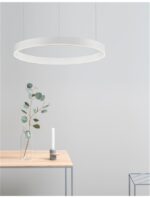 Suspensie Nova Luce Motif, finisaj alb mat, 40W, cod 9190740 - imagine 4