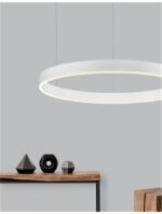 Suspensie Nova Luce Motif, alb mat, 48W, cod 9190748 - imagine 5