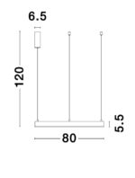 Suspensie Nova Luce Motif, alb mat, 48W, cod 9190748 - imagine 7