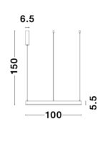 Suspensie Nova Luce Motif, finisaj auriu satinat, 55W, cod 9190655 - imagine 7