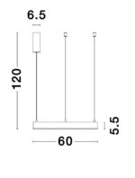 Suspensie Nova Luce Motif, finisaj alb mat, 40W, cod 9190740 - imagine 6