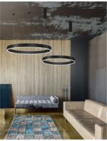 Suspensie Nova Luce Motif, finisaj negru mat, 55W, cod 9190855 - imagine 4