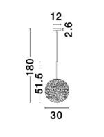 Pendul Nova Luce Mirano, culoare auriu satinat, led E27 1x12W, cod 9260211 - imagine 7