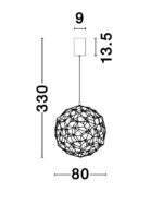 Pendul Nova Luce Sole, finisaj auriu satinat, LED 21.6 W, cod 9288080 - imagine 8