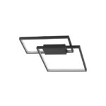 Plafoniera Nova Luce Porto, finisaj negru mat, 30 W, cod 9364033