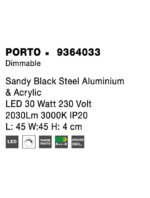 Plafoniera Nova Luce Porto, finisaj negru mat, 30 W, cod 9364033 - imagine 7