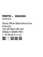 Plafoniera Nova Luce Porto, finisaj alb mat, 30 W, cod 9364034 - imagine 9