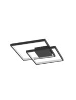Plafoniera Nova Luce Porto, finisaj negru mat, 30 W, cod 9364035
