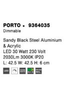 Plafoniera Nova Luce Porto, finisaj negru mat, 30 W, cod 9364035 - imagine 9