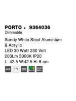 Plafoniera Nova Luce Porto, finisaj alb mat, 30 W, cod 9364036 - imagine 8