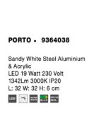 Plafoniera Nova Luce Porto, finisaj alb mat, 19 W, cod 9364038 - imagine 10