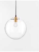 Pendul Nova Luce Mirale, cablu negru mat/glob transparent, 1x12W, cod 9416925 - imagine 6