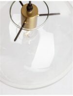 Pendul Nova Luce Mirale, cablu negru mat/glob transparent, 1x12W, cod 9416925 - imagine 3