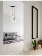 Suspensie Nova Luce Mirale, cablu negru mat/glob transparent, 3x12W, cod 9416933 - imagine 7