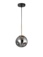 Pendul Nova Luce Spada, finisaj auriu/crom, led 1x12W, cod 9426751