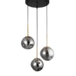 Suspensie Nova Luce Spada, finisaj auriu/crom, led 3x12W, cod 9426753