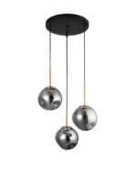 Suspensie Nova Luce Spada, finisaj auriu/crom, led 3x12W, cod 9426753