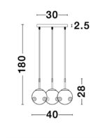 Suspensie Nova Luce Spada, finisaj auriu/crom, led 3x12W, cod 9426753 - imagine 4