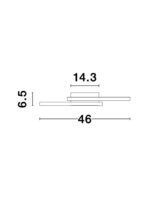 Aplica Nova Luce Bilbao, alb mat, led 25W, cod 8160162 - imagine 7