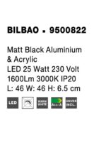 Aplica Nova Luce Bilbao, culoare negru mat, led 25W, cod 9500822 - imagine 6
