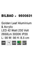 Aplica Nova Luce Bilbao, culoare auriu, led 42W, cod 9500831 - imagine 7