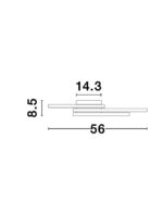 Aplica Nova Luce Bilbao, culoare auriu, led 42W, cod 9500831 - imagine 6