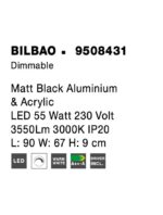 Aplica Nova Luce Bilbao, culoare negru mat, led 55W, cod 9508431 - imagine 8