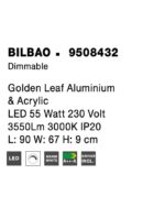 Aplica Nova Luce Bilbao, culoare auriu, led 55W, cod 9508432 - imagine 9