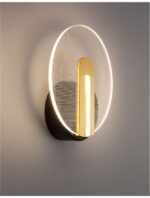 Aplica Nova Luce Genti, culoare negru/auriu, led 7W, cod 9545401 - imagine 2