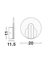 Aplica Nova Luce Genti, culoare negru/auriu, led 7W, cod 9545401 - imagine 6