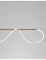Suspensie Nova Luce Tiriac, finisaj auriu satinat, 29 W, cod 9548103 - imagine 3